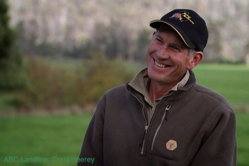 Ken Lawrence speaking on his efforts to significantly improve environmental outcomes. Source: ABC, Craig Heerey