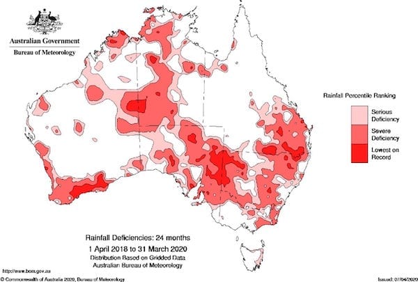 Changing rainfall and temperature patterns in Australia