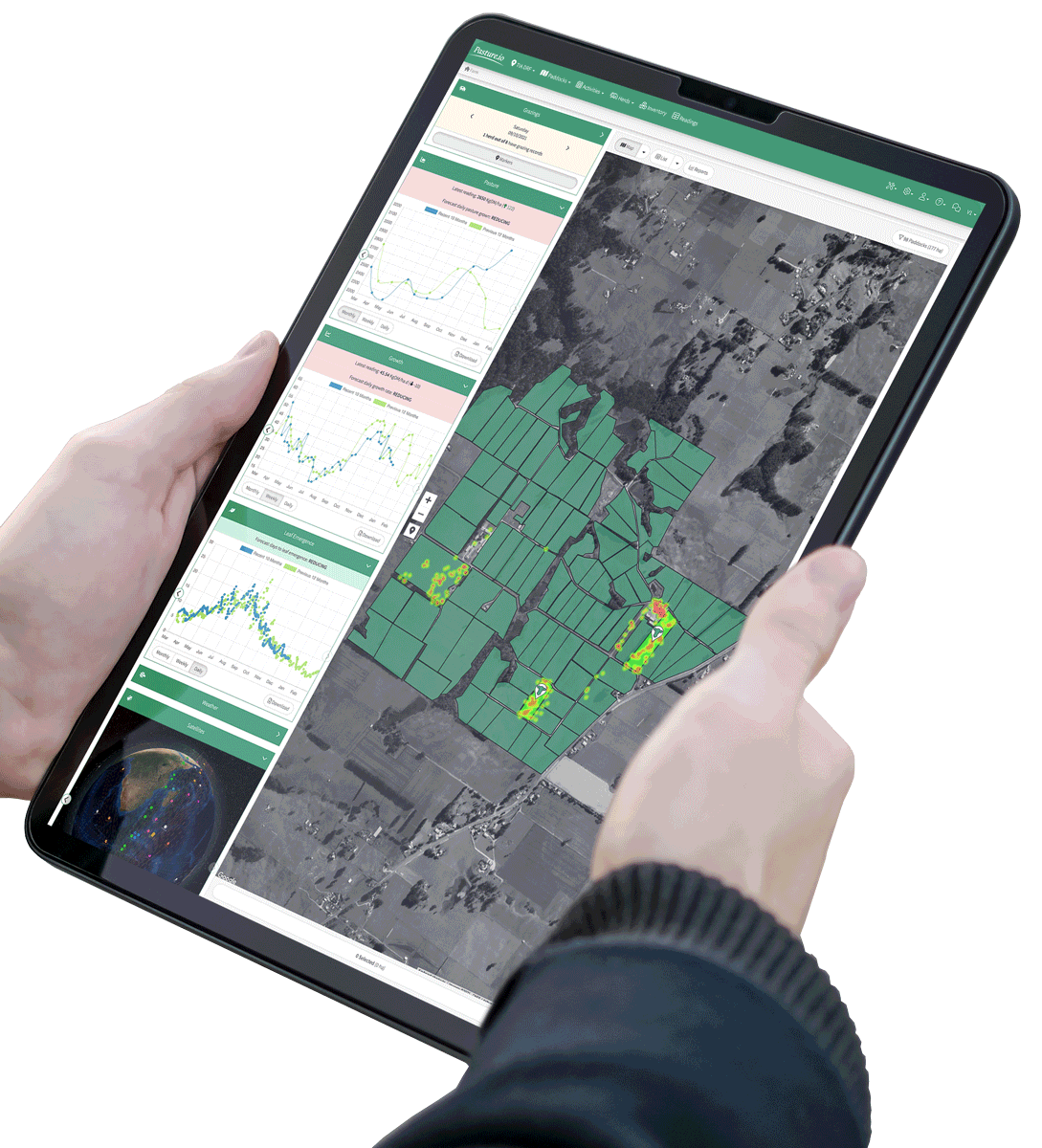 Pasture.io satellite readings