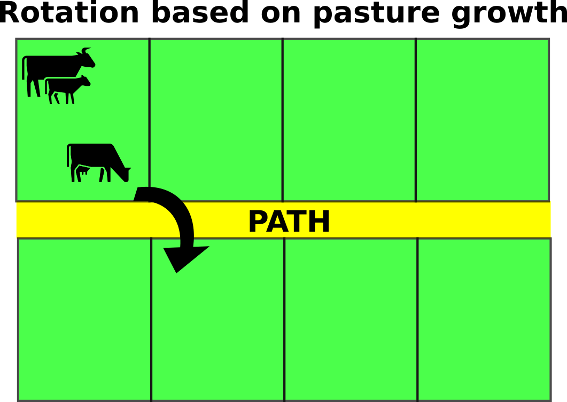 Do you benefit by grazing where the pasture grows in a rotational grazing system?