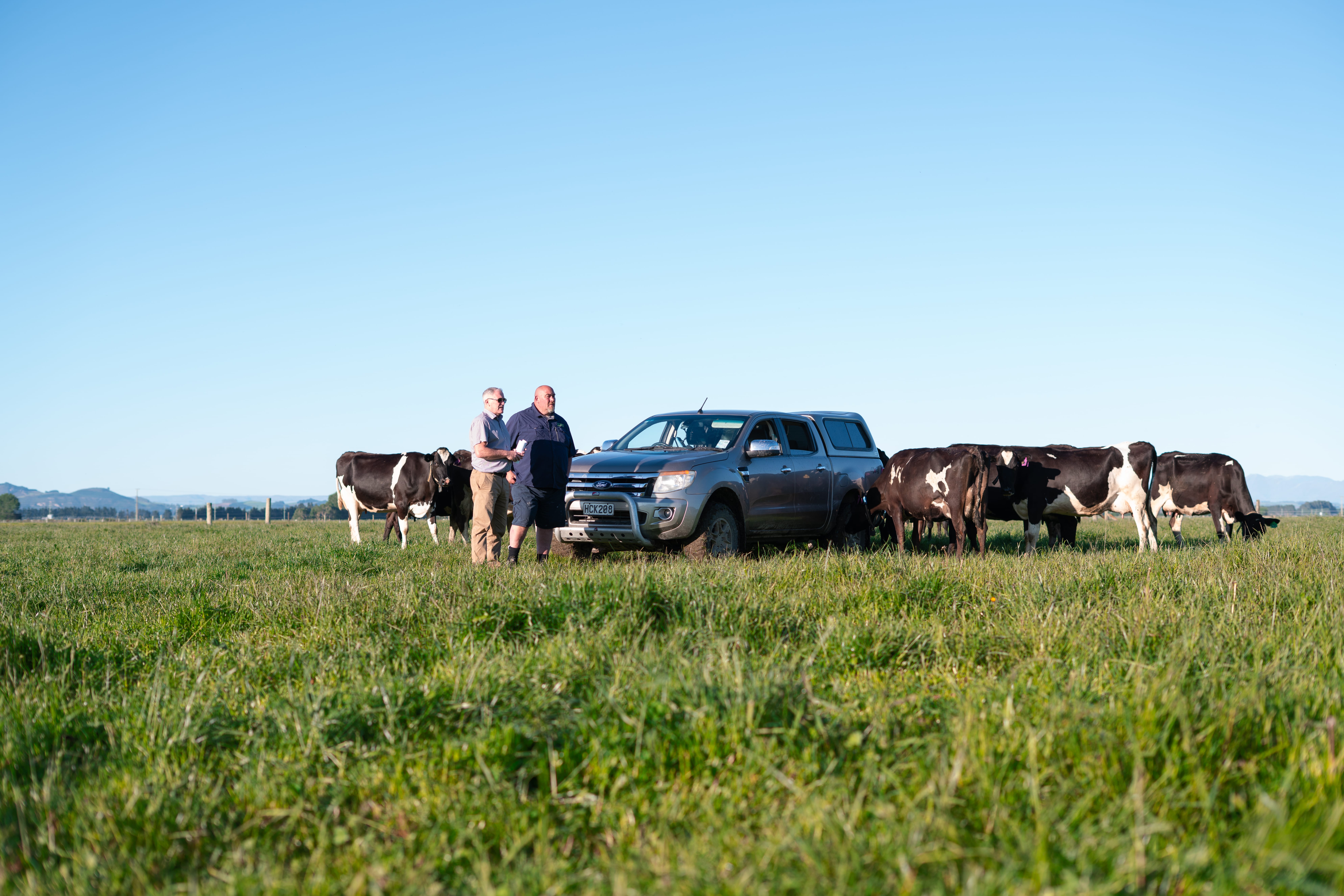 John Thornley and Damian in paddock
